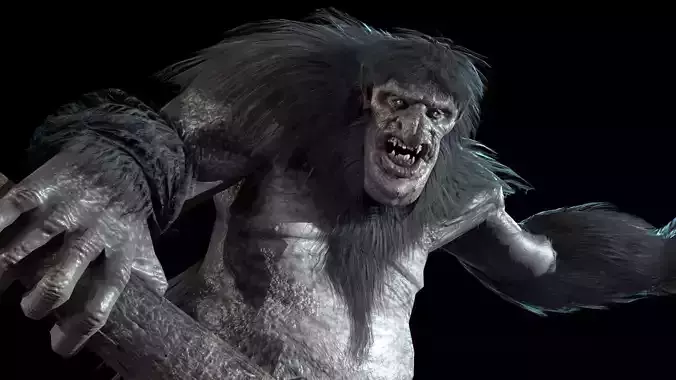 Scandinavian troll Low-poly 3D model