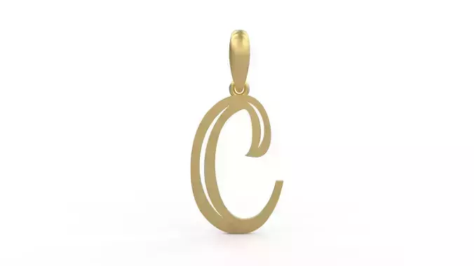Initial Letters Pendant Quoote C