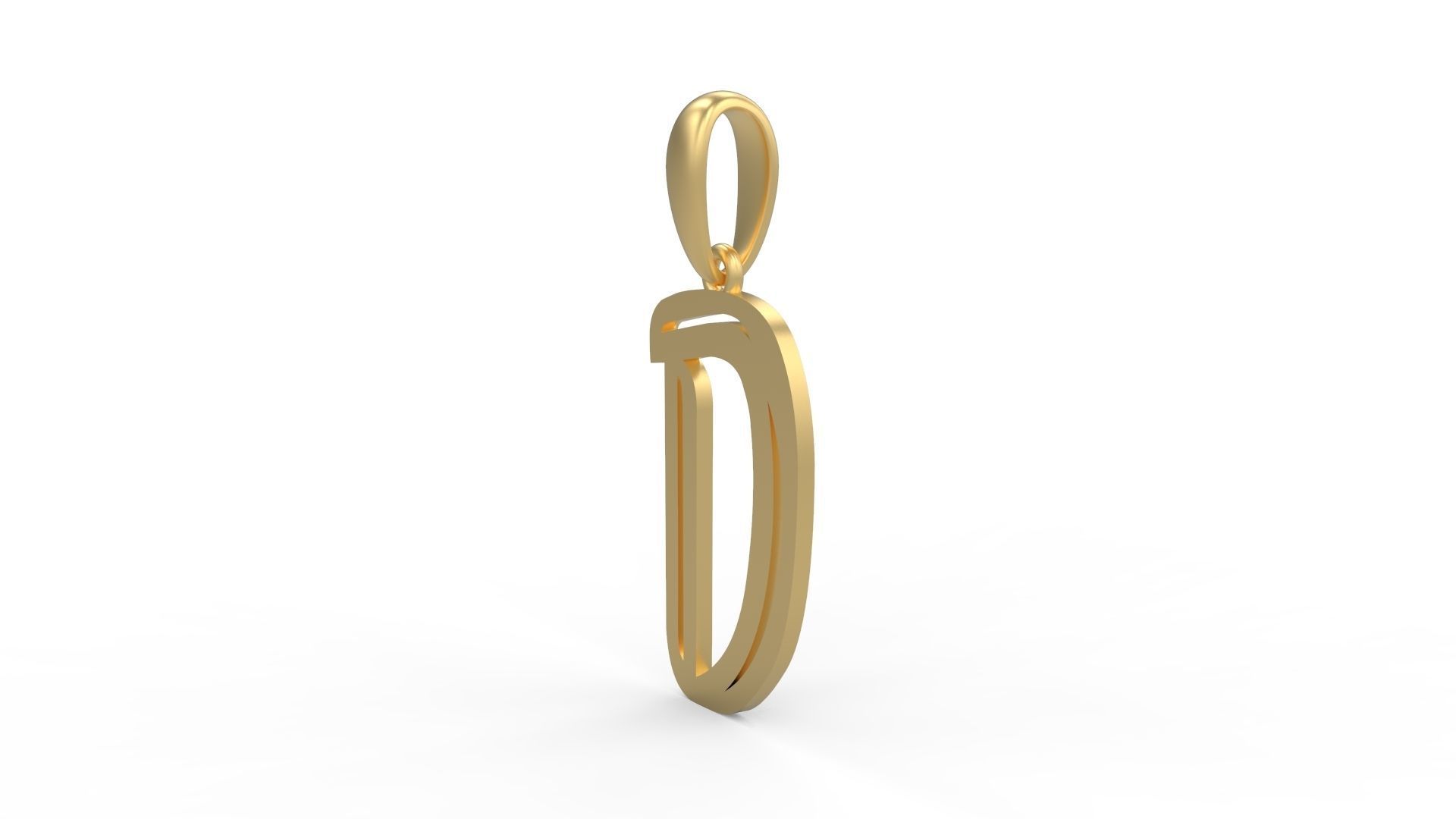 Initial Letters Pendant Quoote D 3D print model_1
