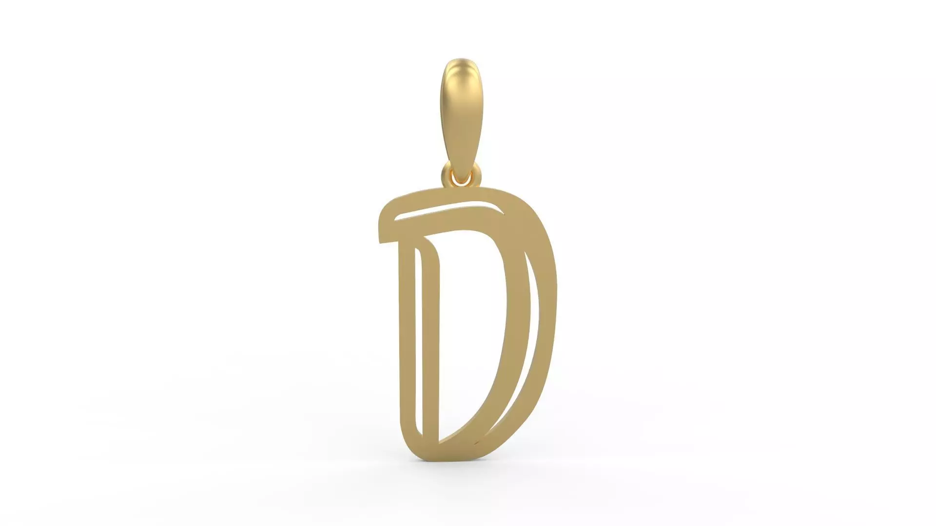 Initial Letters Pendant Quoote D 3D print model_0