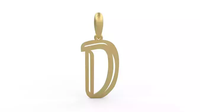 Initial Letters Pendant Quoote D