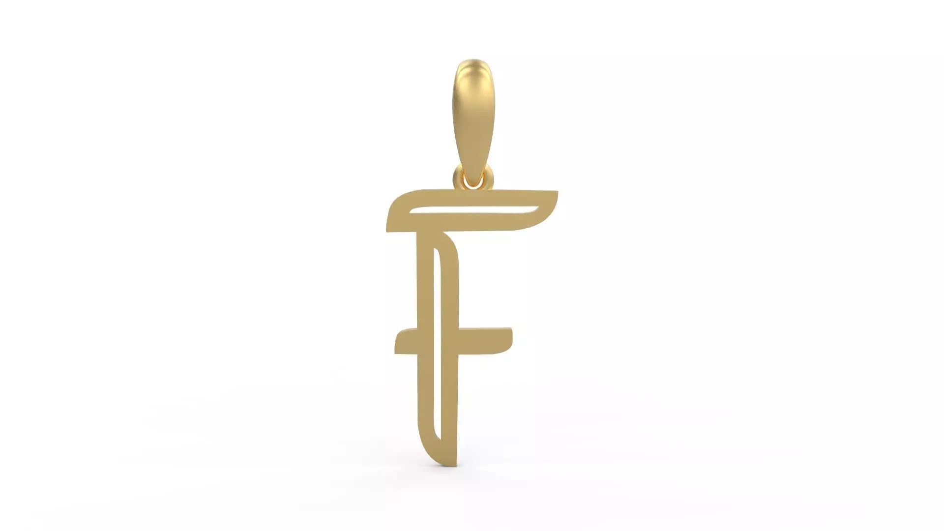 Initial Letters Pendant Quoote F 3D print model_0