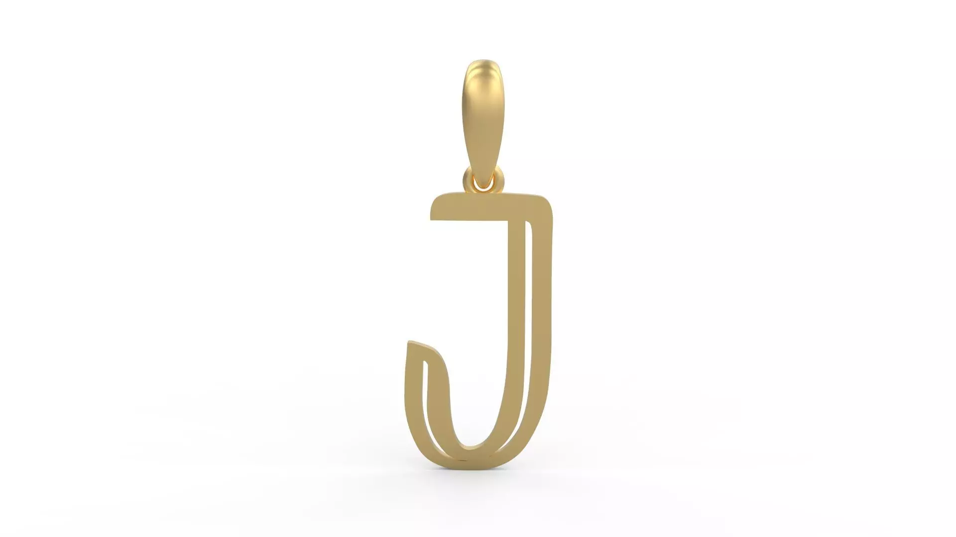 Initial Letters Pendant Quoote J 3D print model_0