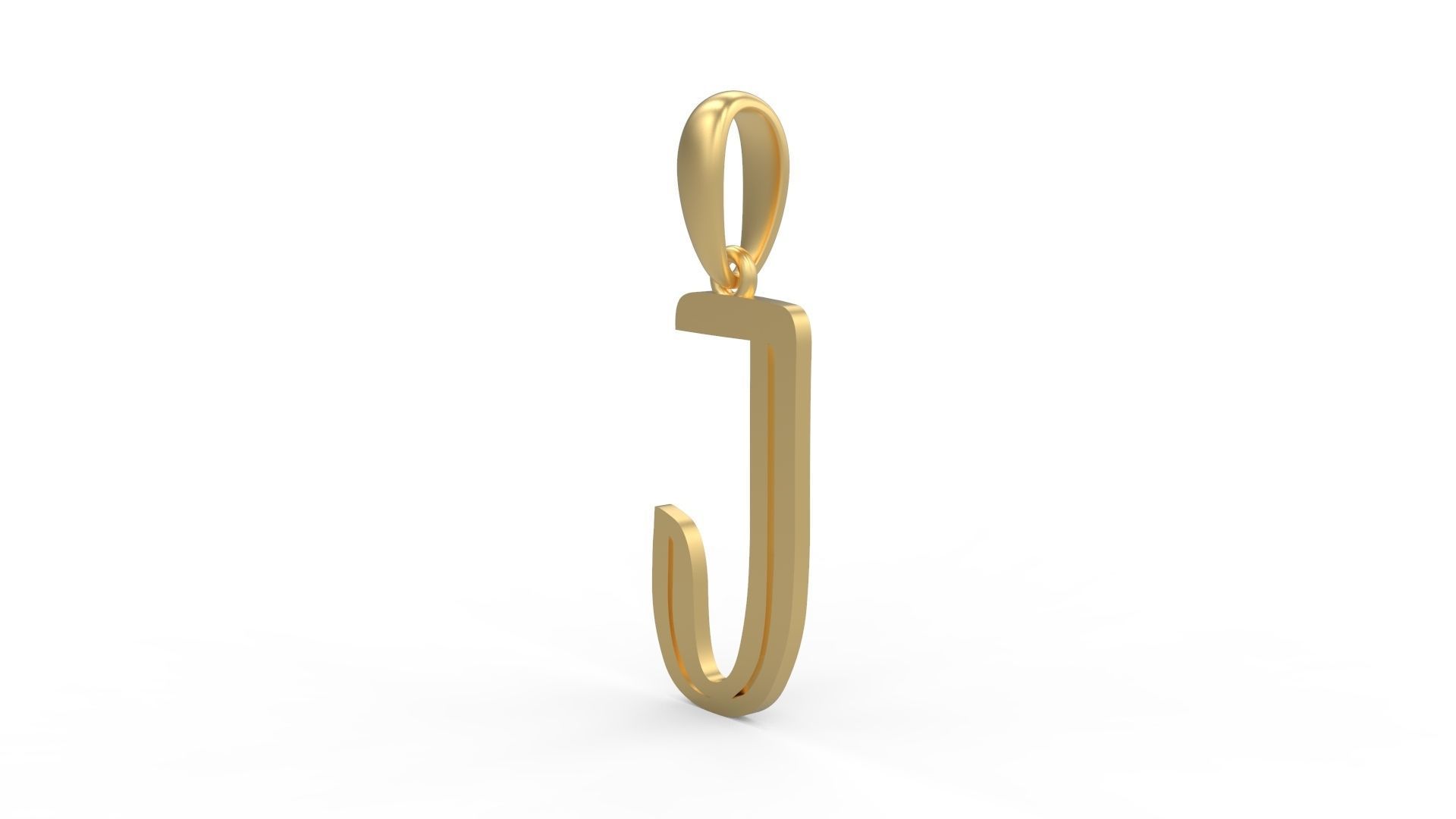 Initial Letters Pendant Quoote J 3D print model_1