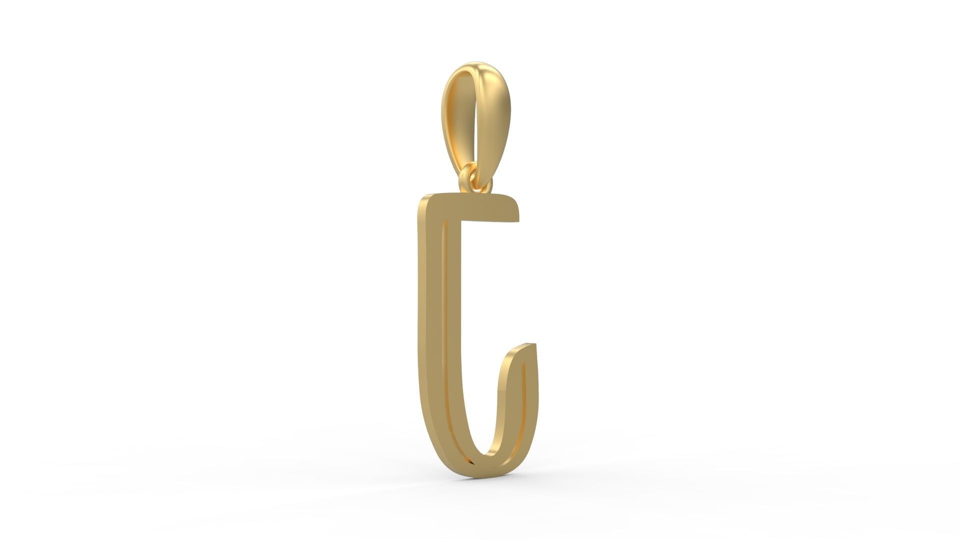 Initial Letters Pendant Quoote J 3D print model_3