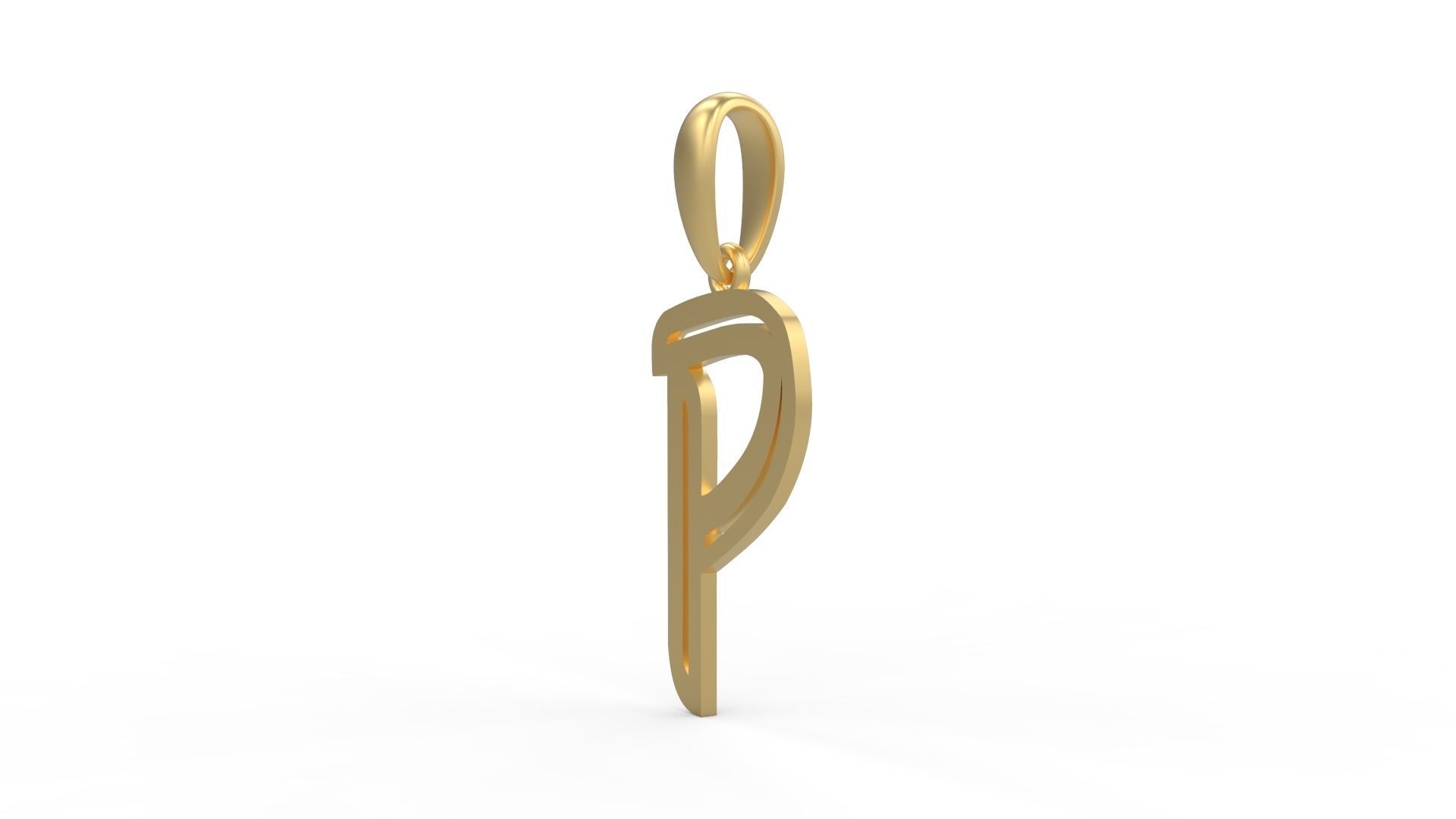 Initial Letters Pendant Quoote P 3D print model_1