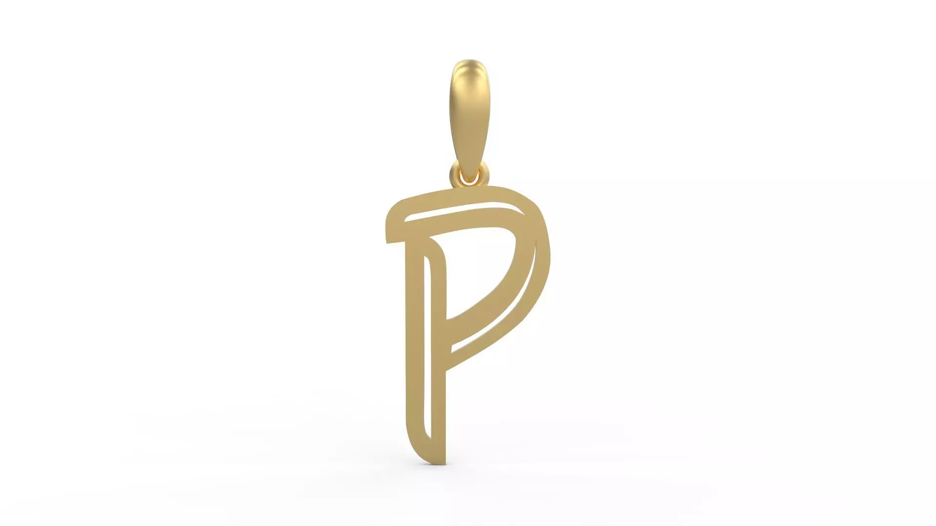 Initial Letters Pendant Quoote P 3D print model_0