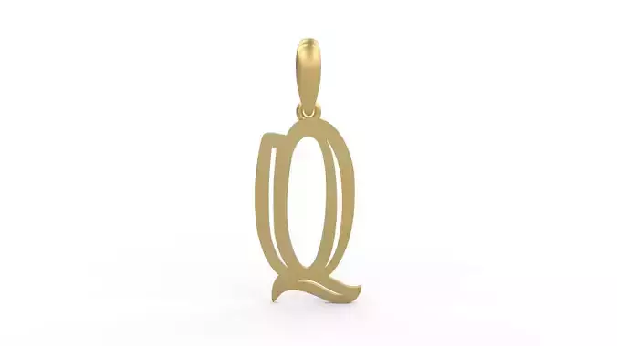 Initial Letters Pendant Quoote Q