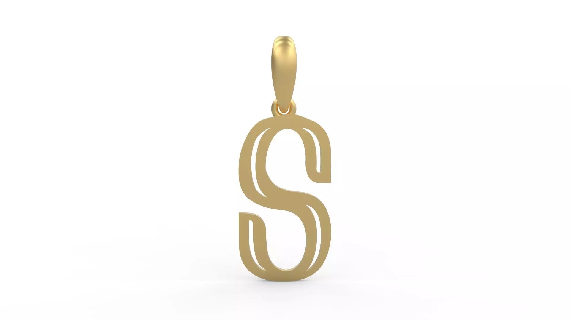 Initial Letters Pendant Quoote S 3D print model_0