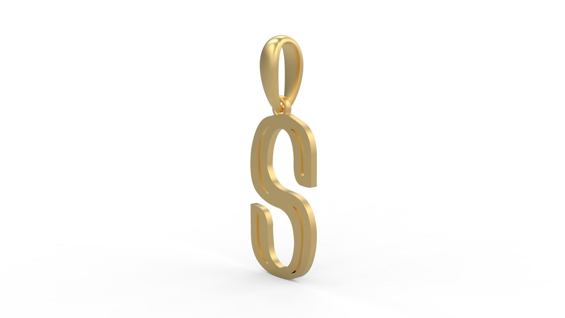 Initial Letters Pendant Quoote S 3D print model_1