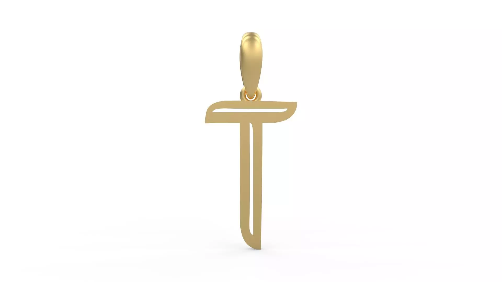 Initial Letters Pendant Quoote T 3D print model_0