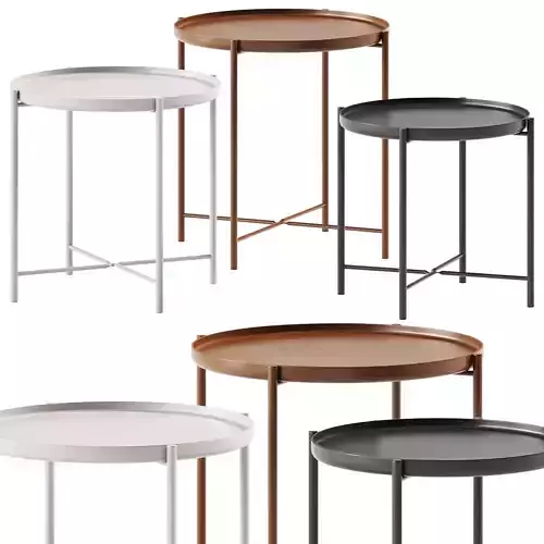 Set of metal tables Flora Lucas Black Gold