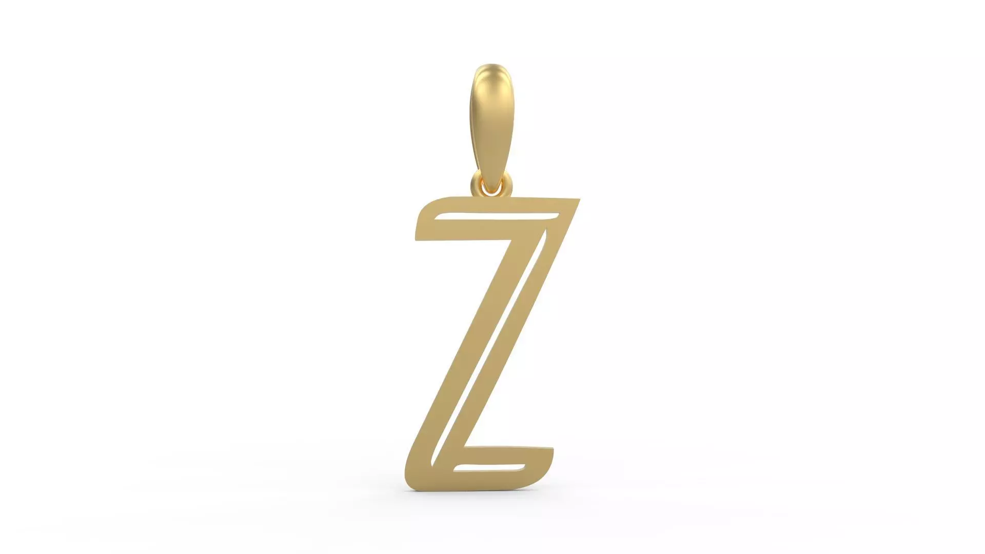 Initial Letters Pendant Quoote Z 3D print model_0