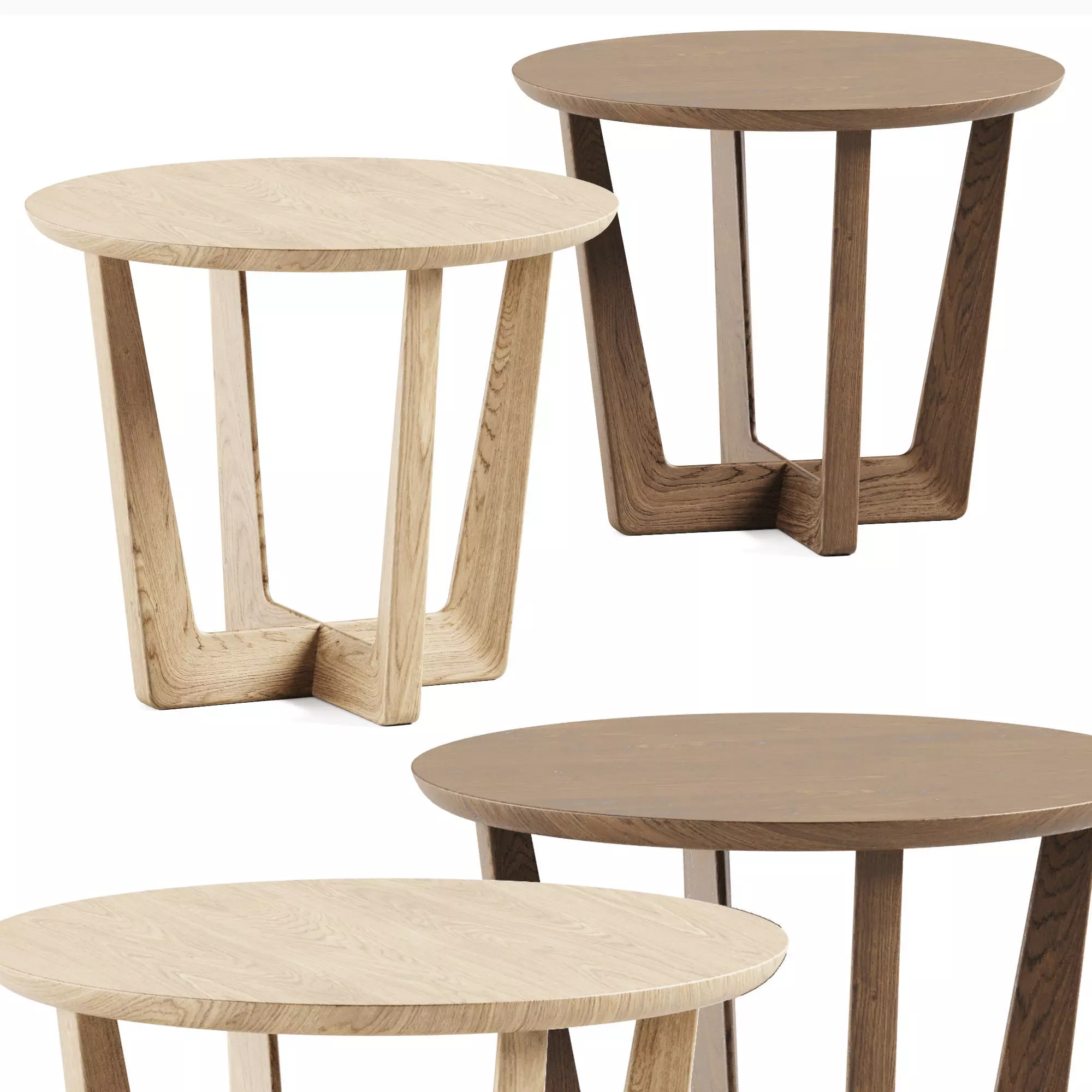 Stowe Side Table West Elm 3D model_0