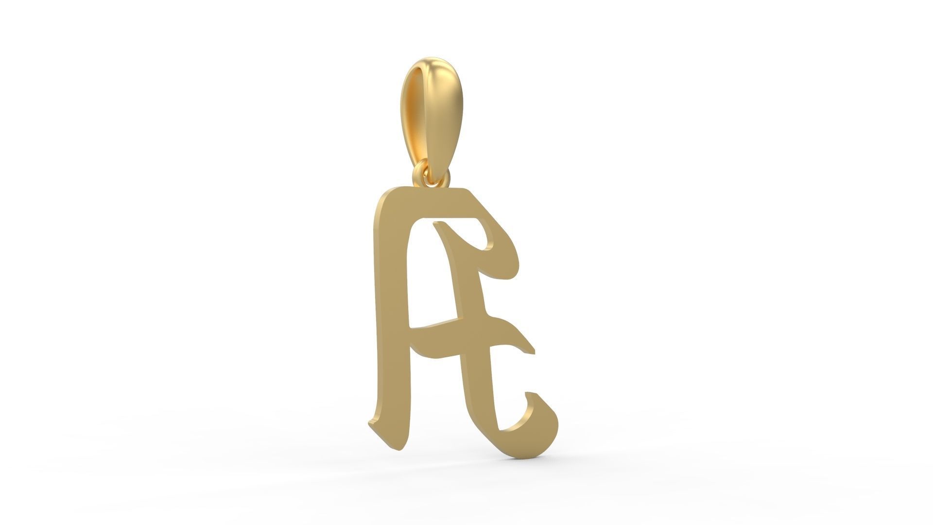 Initial Letters Pendant Reclaim Glory A 3D print model_3