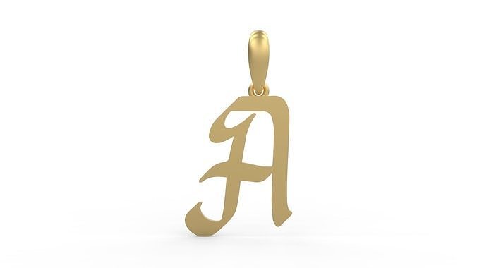 Initial Letters Pendant Reclaim Glory A 3D print model