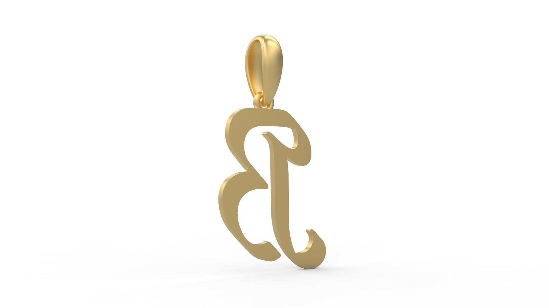Initial Letters Pendant Reclaim Glory B 3D print model_3
