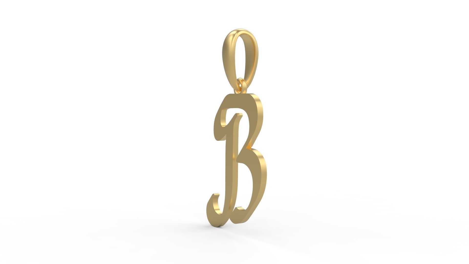 Initial Letters Pendant Reclaim Glory B 3D print model_1