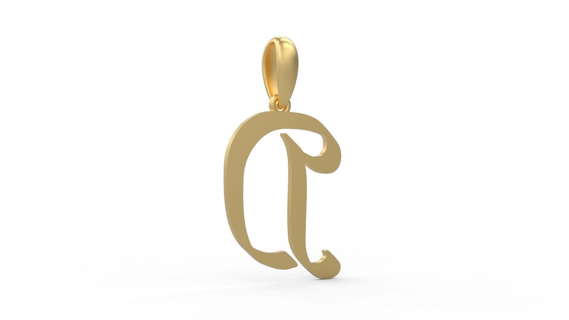 Initial Letters Pendant Reclaim Glory D 3D print model_3