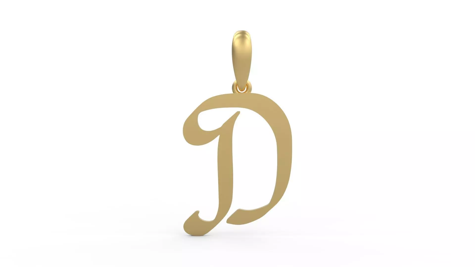 Initial Letters Pendant Reclaim Glory D 3D print model_0