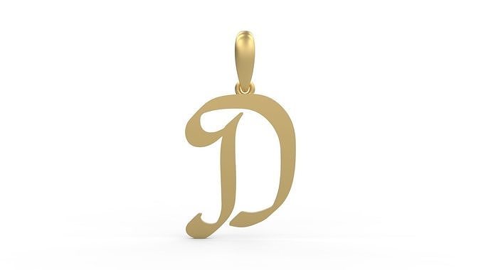 Initial Letters Pendant Reclaim Glory D 3D print model