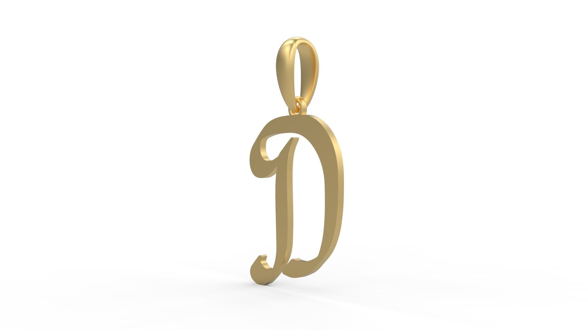 Initial Letters Pendant Reclaim Glory D 3D print model_1