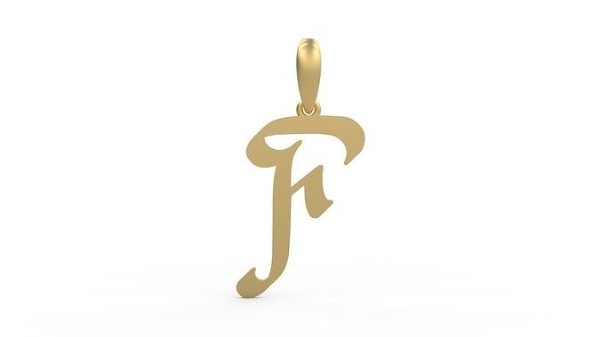 Initial Letters Pendant Reclaim Glory F 3D print model
