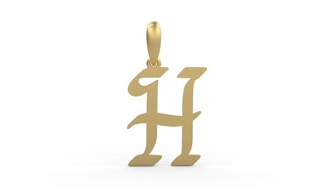 Initial Letters Pendant Reclaim Glory H 3D print model