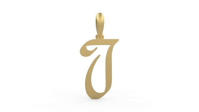 Initial Letters Pendant Reclaim Glory J 3D print model