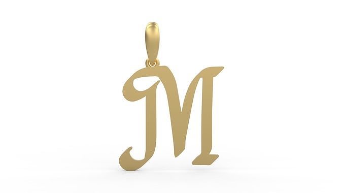 Initial Letters Pendant Reclaim Glory M 3D print model