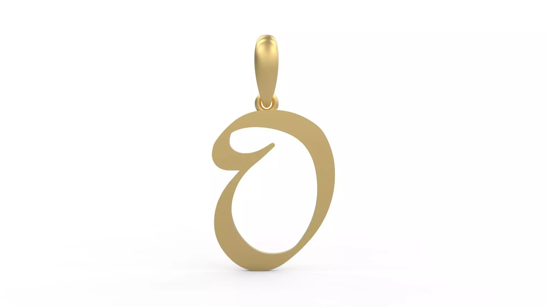 Initial Letters Pendant Reclaim Glory O 3D print model_0