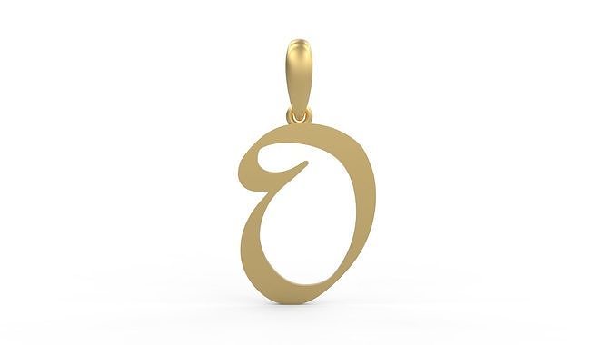 Initial Letters Pendant Reclaim Glory O 3D print model