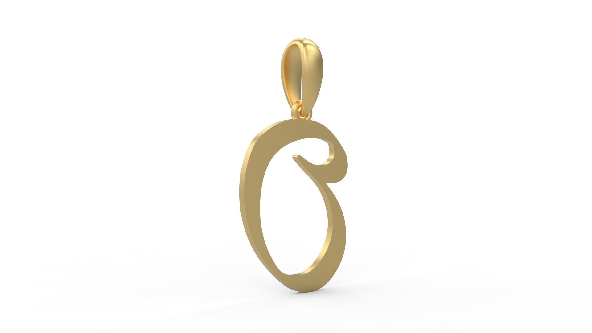 Initial Letters Pendant Reclaim Glory O 3D print model_3