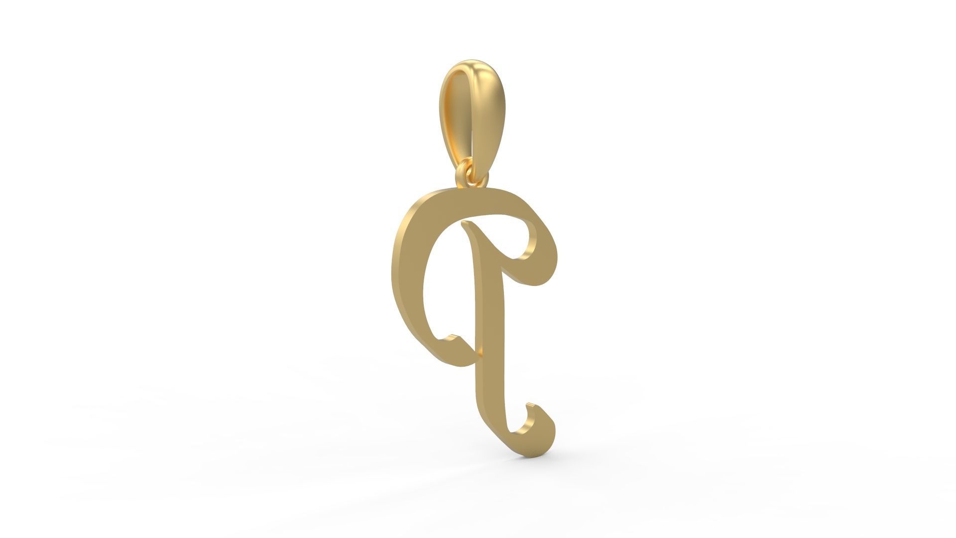 Initial Letters Pendant Reclaim Glory P 3D print model_3