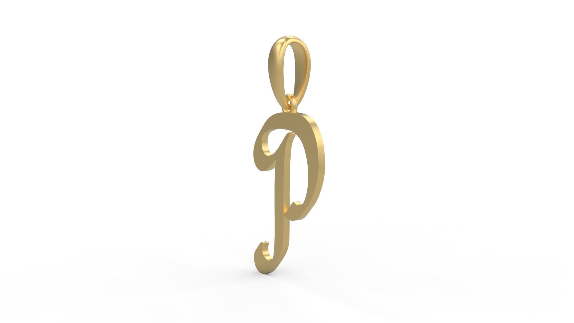 Initial Letters Pendant Reclaim Glory P 3D print model_1
