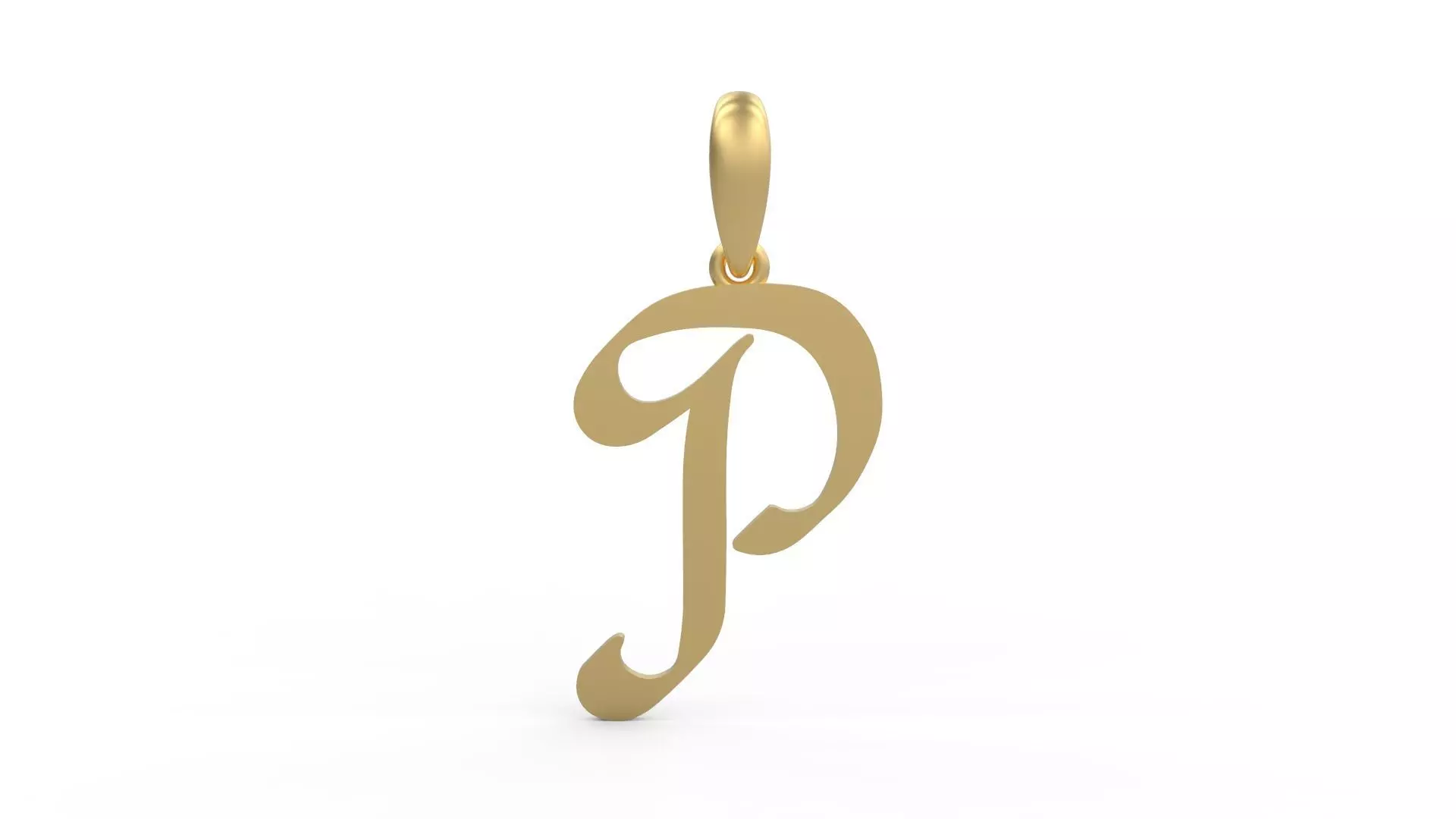 Initial Letters Pendant Reclaim Glory P 3D print model_0