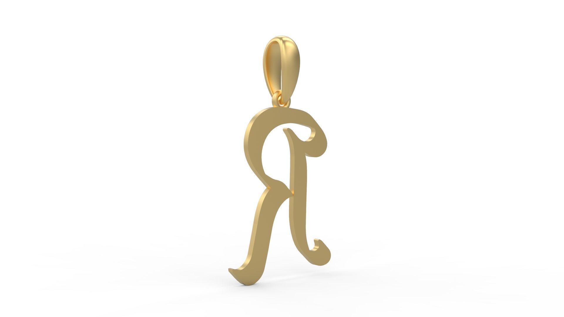 Initial Letters Pendant Reclaim Glory R 3D print model_3