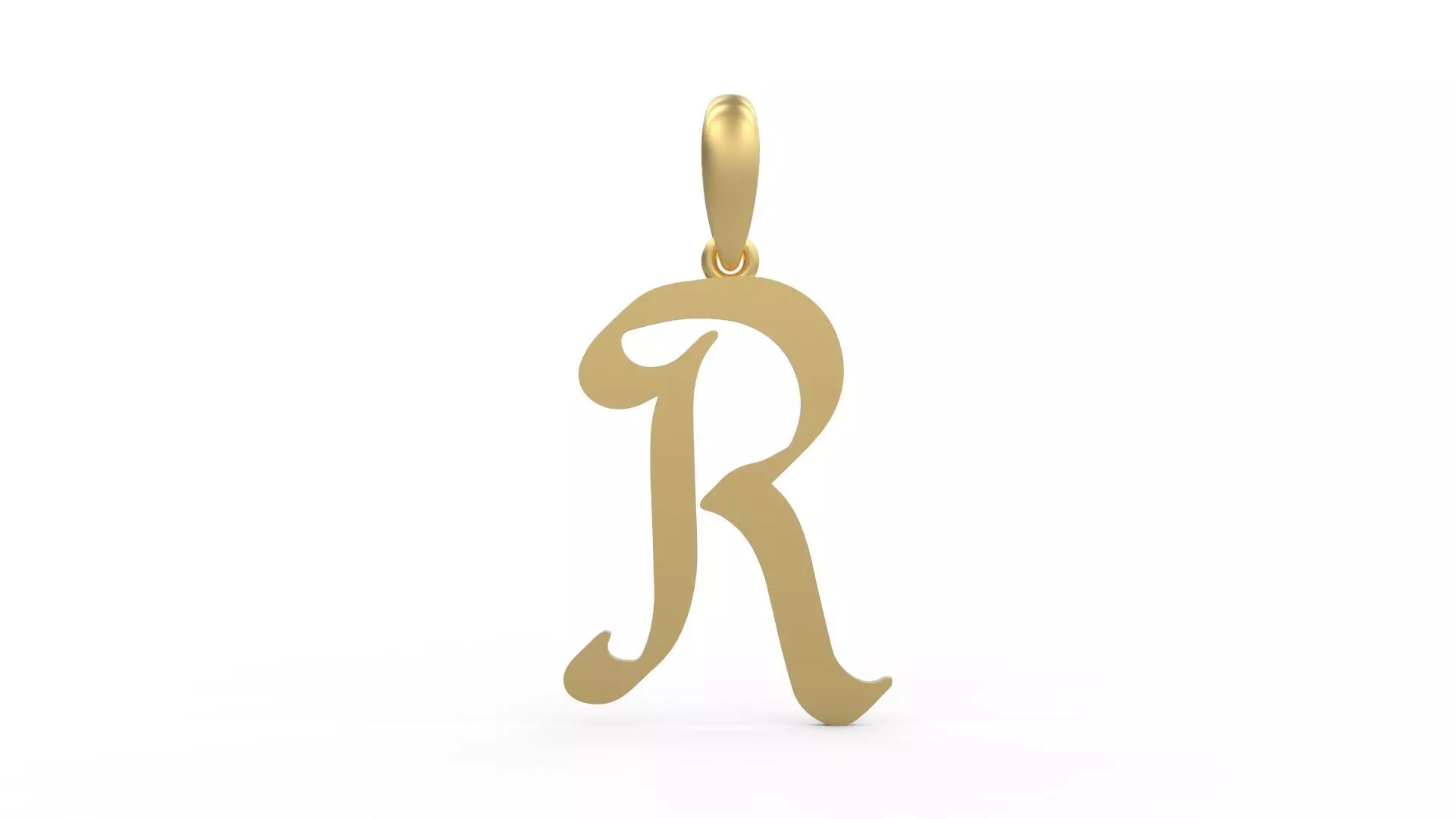 Initial Letters Pendant Reclaim Glory R 3D print model_0
