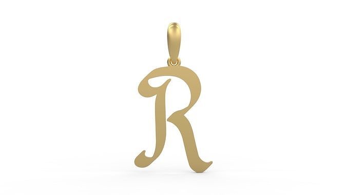 Initial Letters Pendant Reclaim Glory R 3D print model