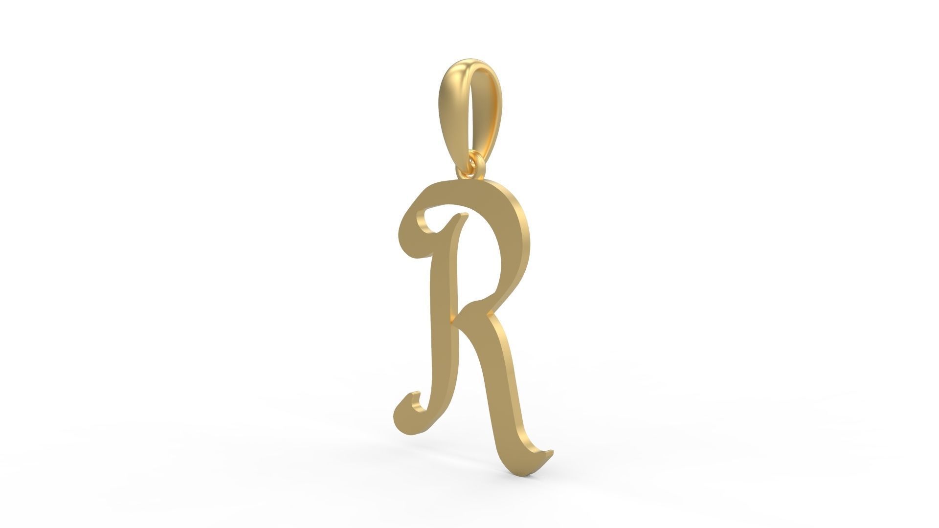 Initial Letters Pendant Reclaim Glory R 3D print model_1