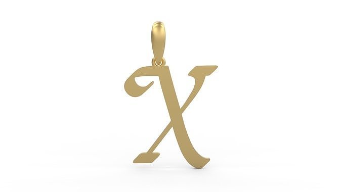 Initial Letters Pendant Reclaim Glory X 3D print model