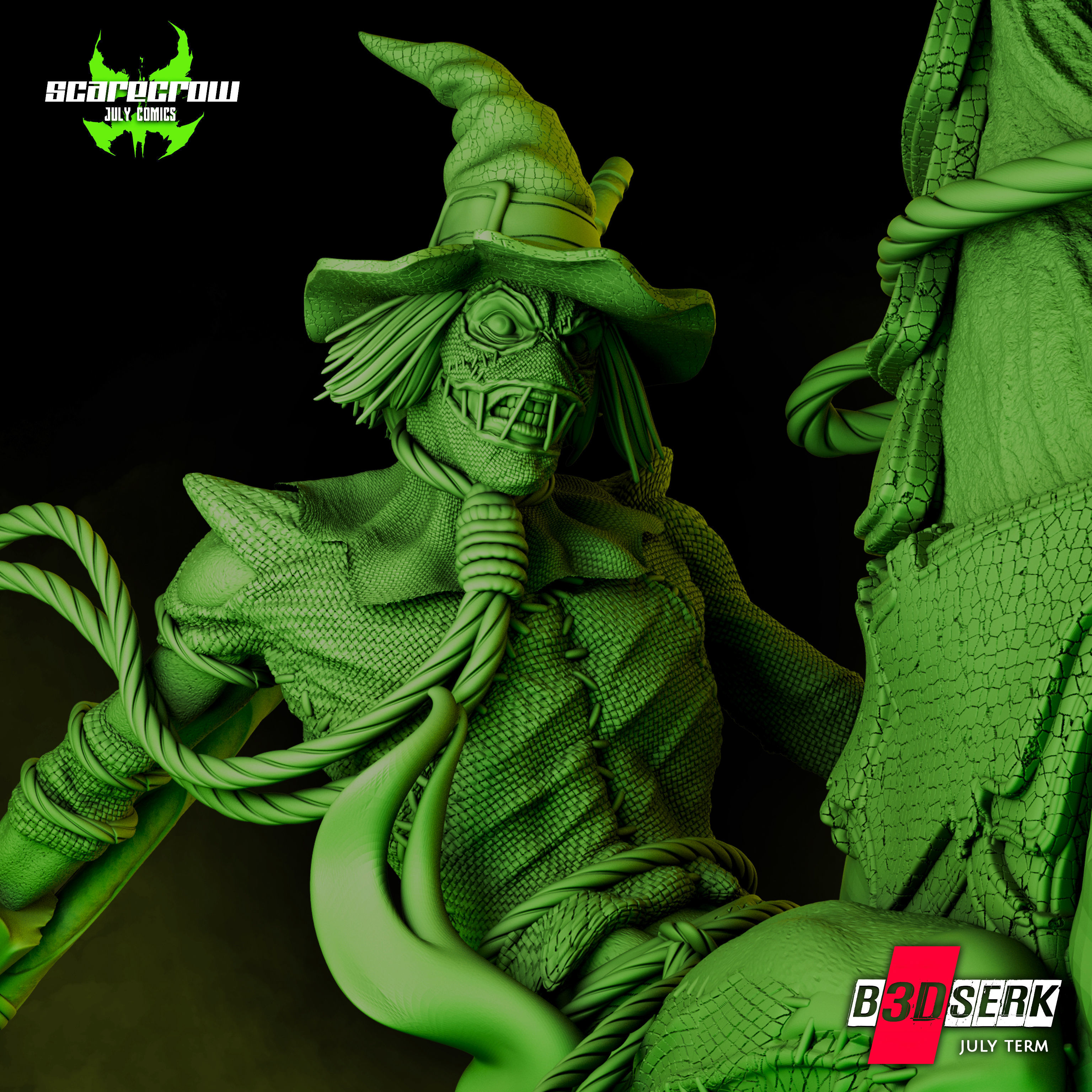 B3DSERK July Term Scarecrow Sculpture ready for printing 3D print model_7