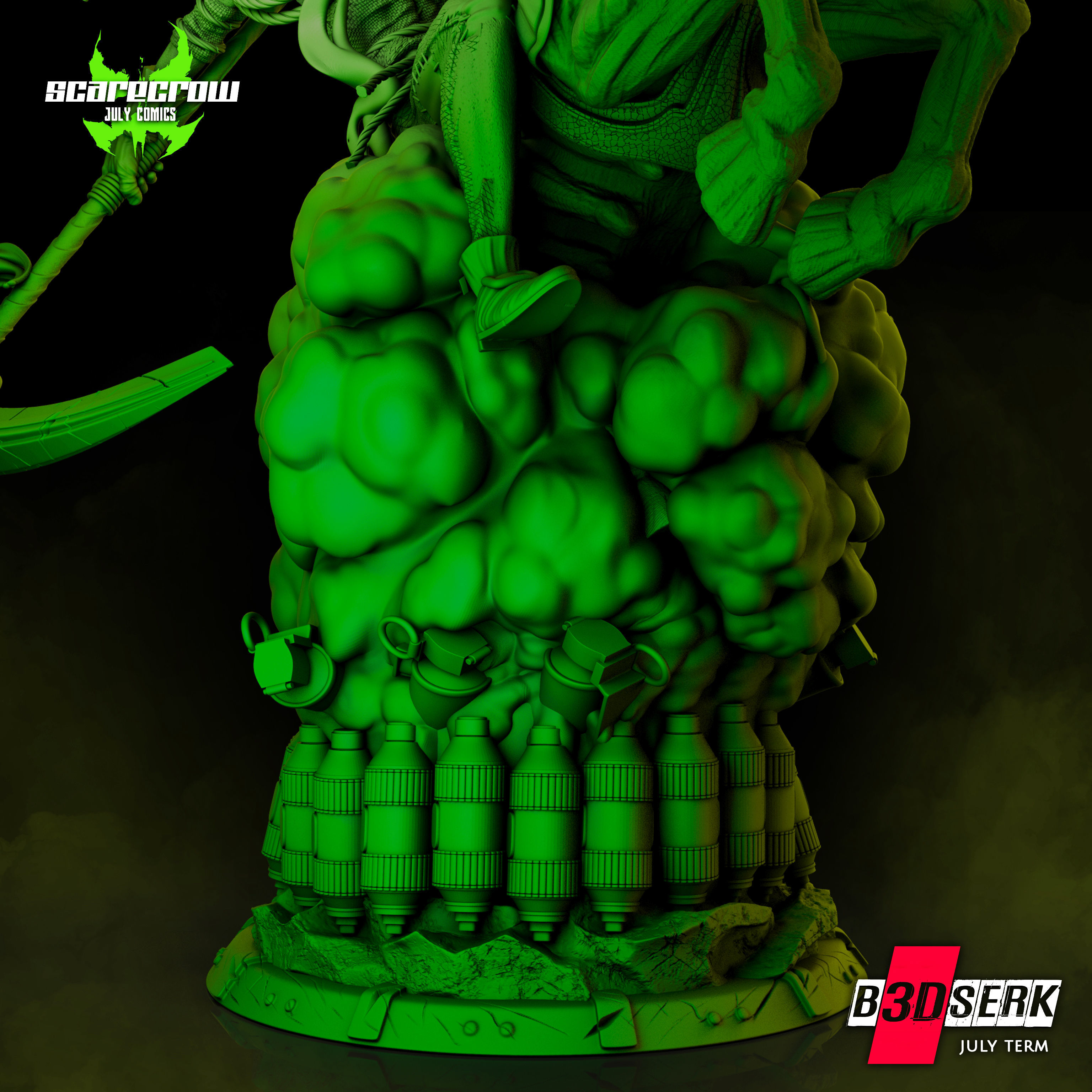 B3DSERK July Term Scarecrow Sculpture ready for printing 3D print model_9