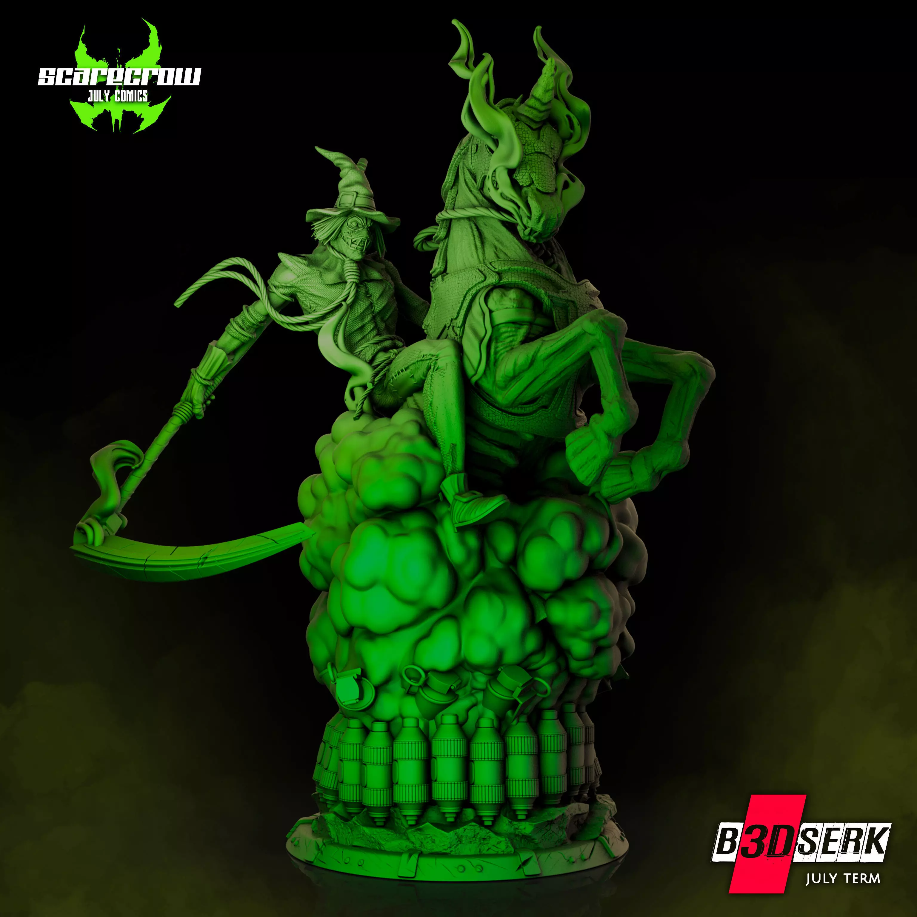 B3DSERK July Term Scarecrow Sculpture ready for printing 3D print model_0