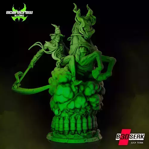 B3DSERK July Term Scarecrow Sculpture ready for printing