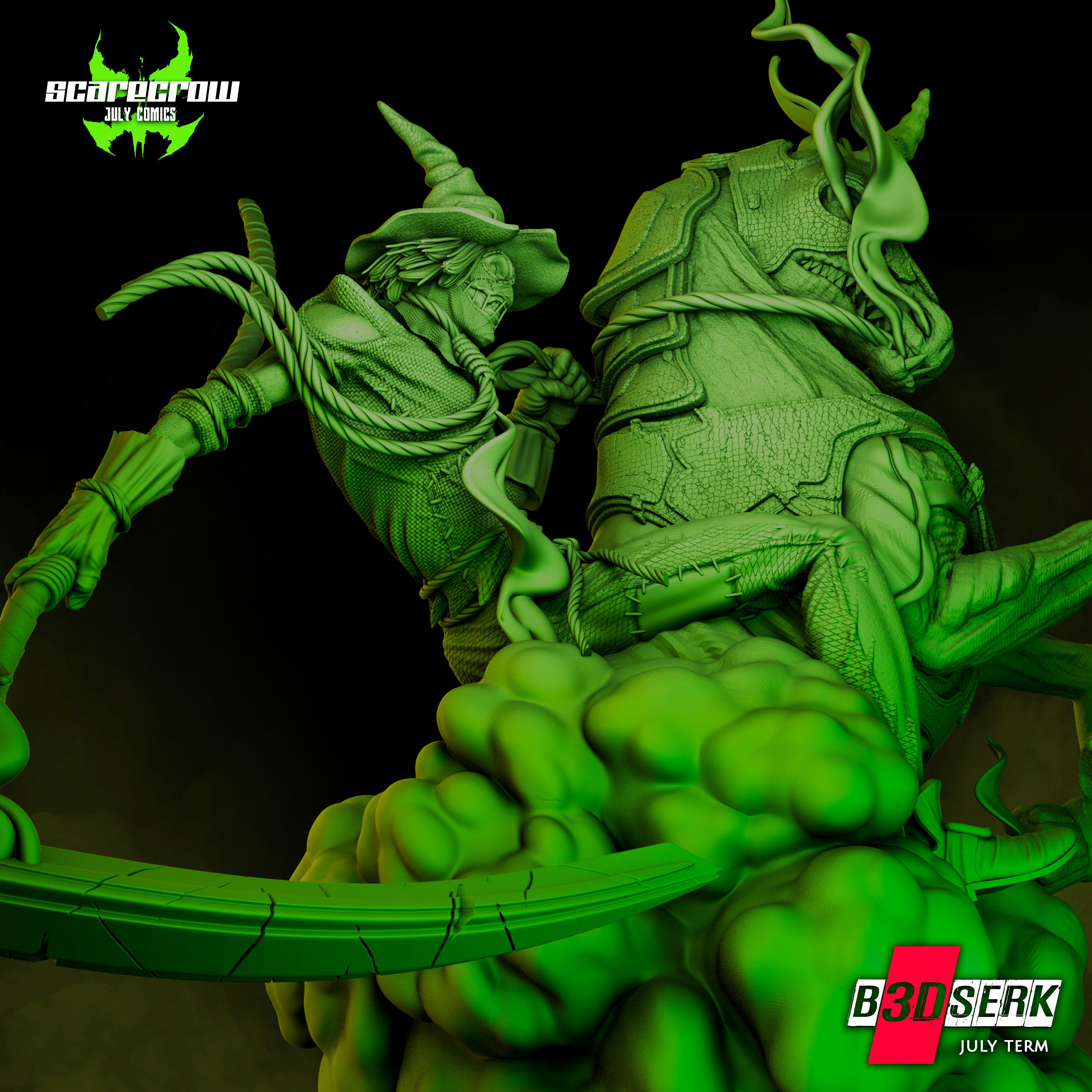 B3DSERK July Term Scarecrow Sculpture ready for printing 3D print model_11