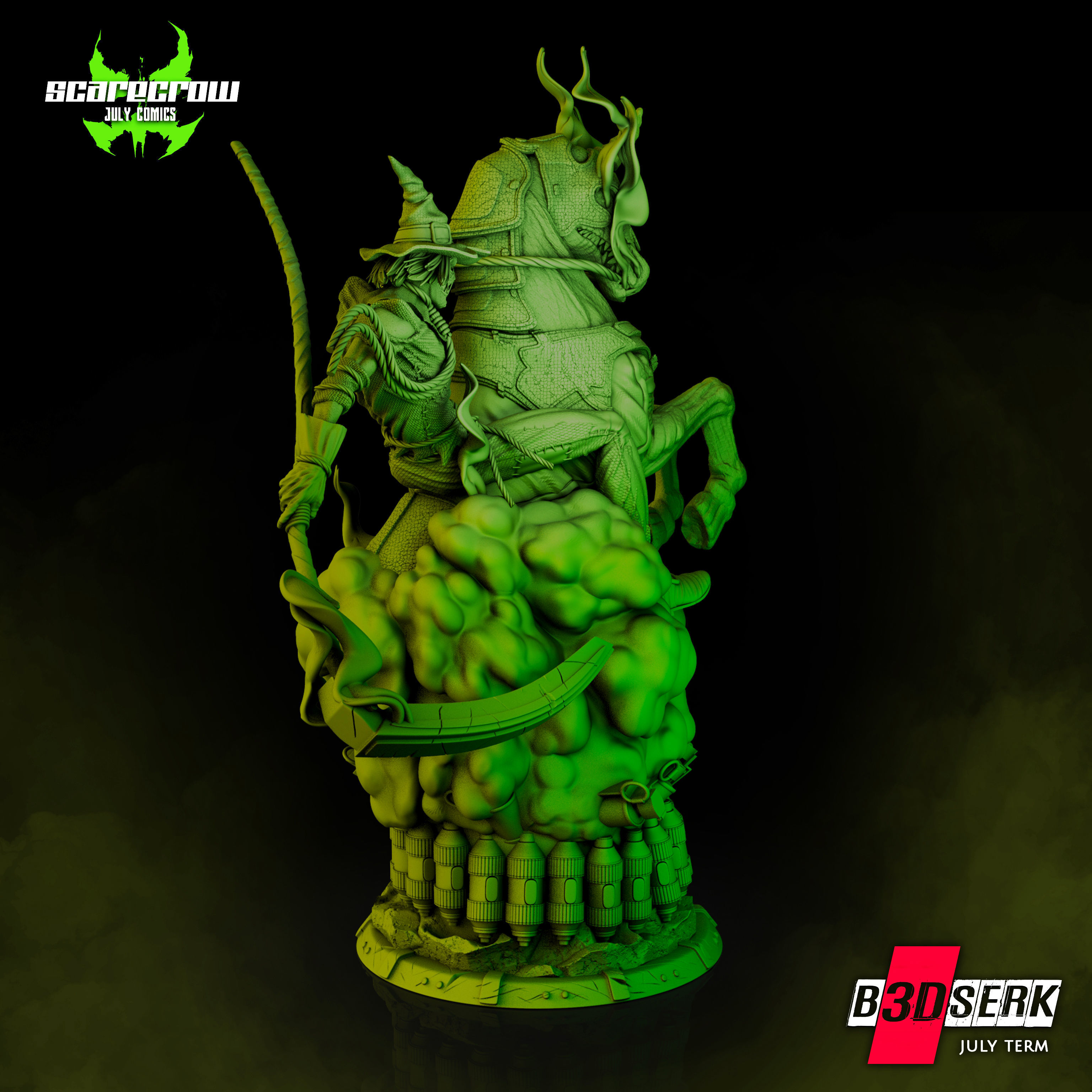 B3DSERK July Term Scarecrow Sculpture ready for printing 3D print model_3