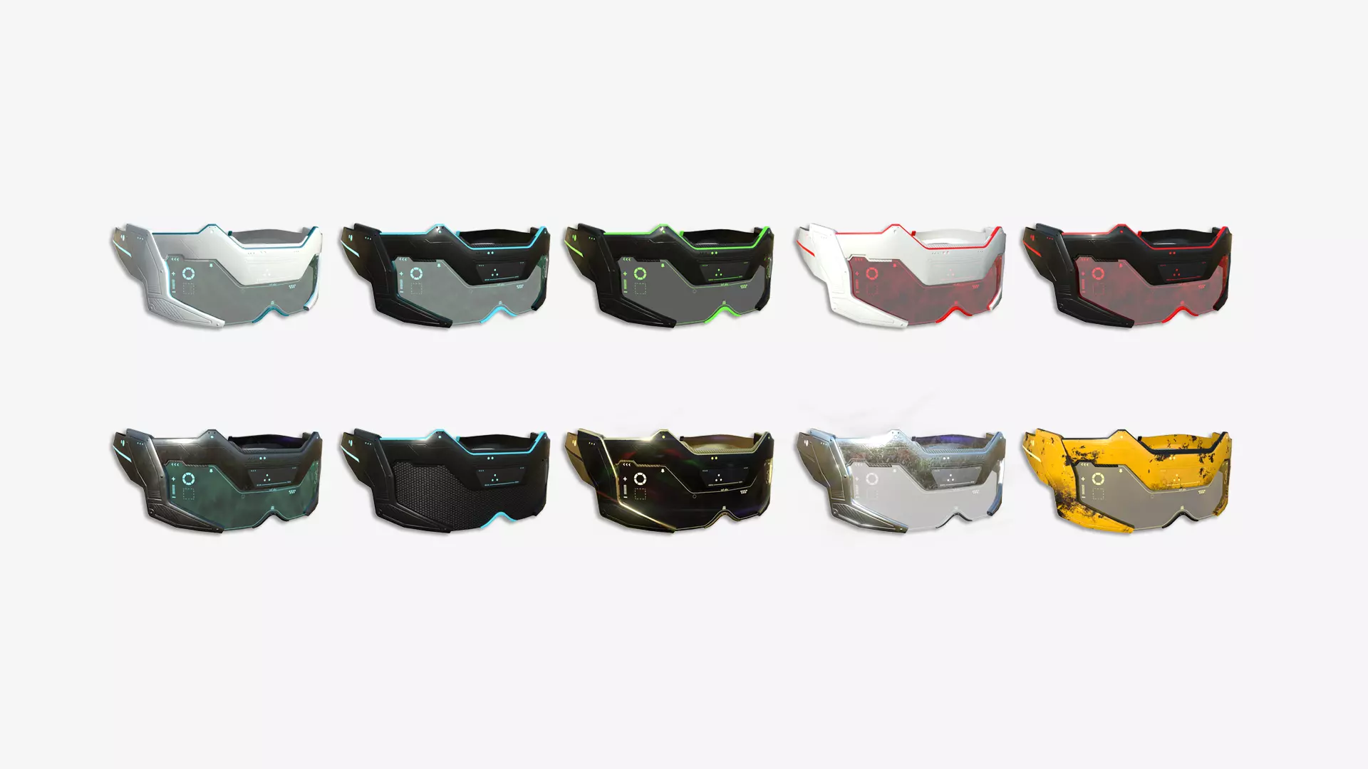 10 SciFi Glasses F Collection - Character Design Fashion _0