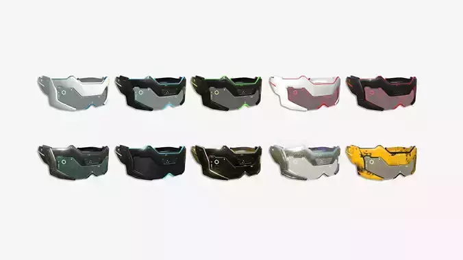 10 SciFi Glasses F Collection - Character Design Fashion 