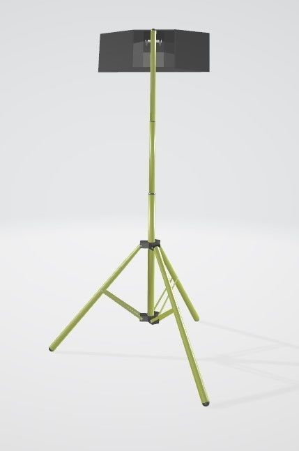 LED spotlight on a tripod Low-poly 3D model_2